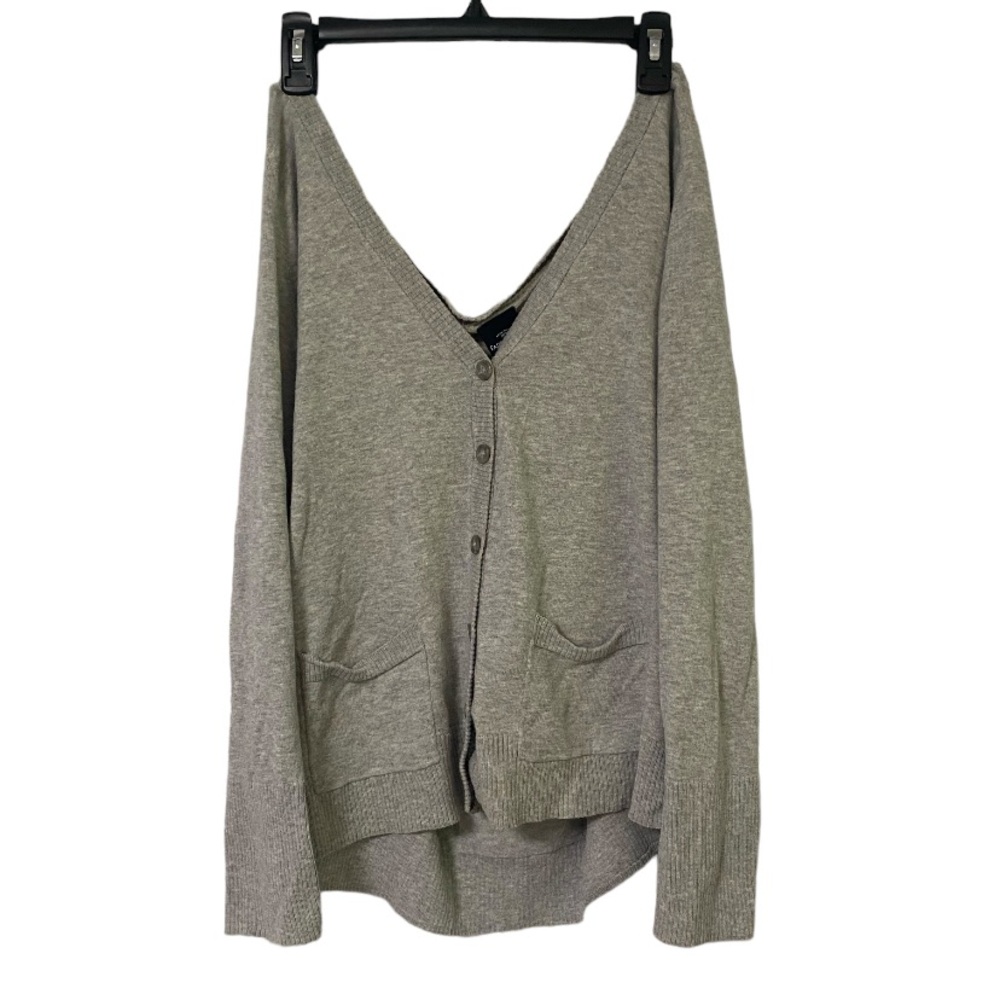 faded glory grey cardigan; size large-xl 🐭